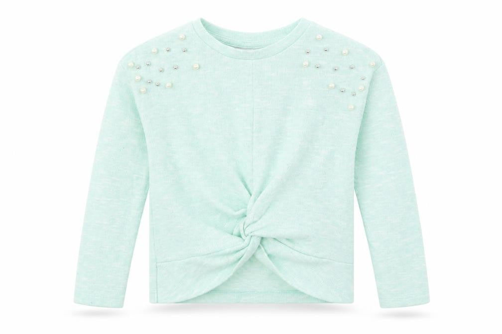 Matalan Girls Blue   Pullover Jumper Size 5 Years  - Twist front