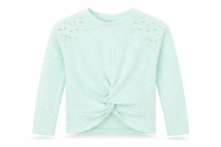 Matalan Girls Blue Pullover Jumper Size 5 Years - Twist front