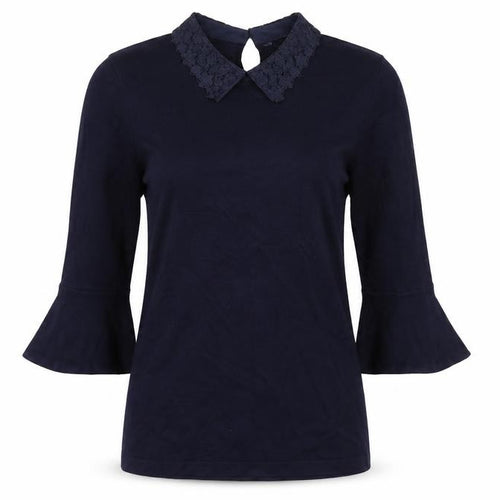 Warehouse Womens Blue   Basic T-Shirt Size 6