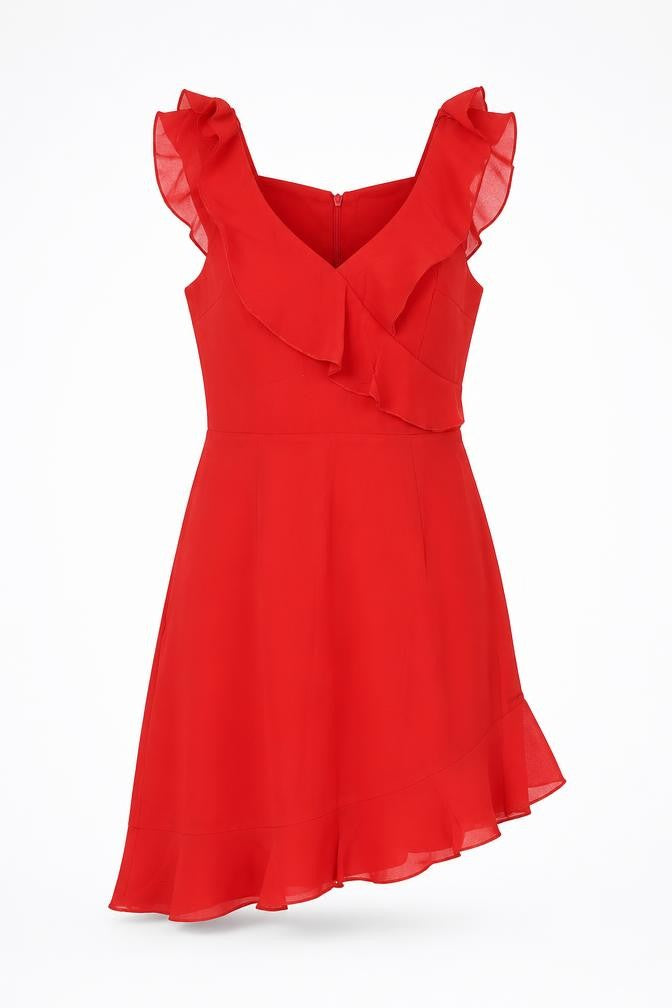 Misguided Womens Red   Fit & Flare  Size 8