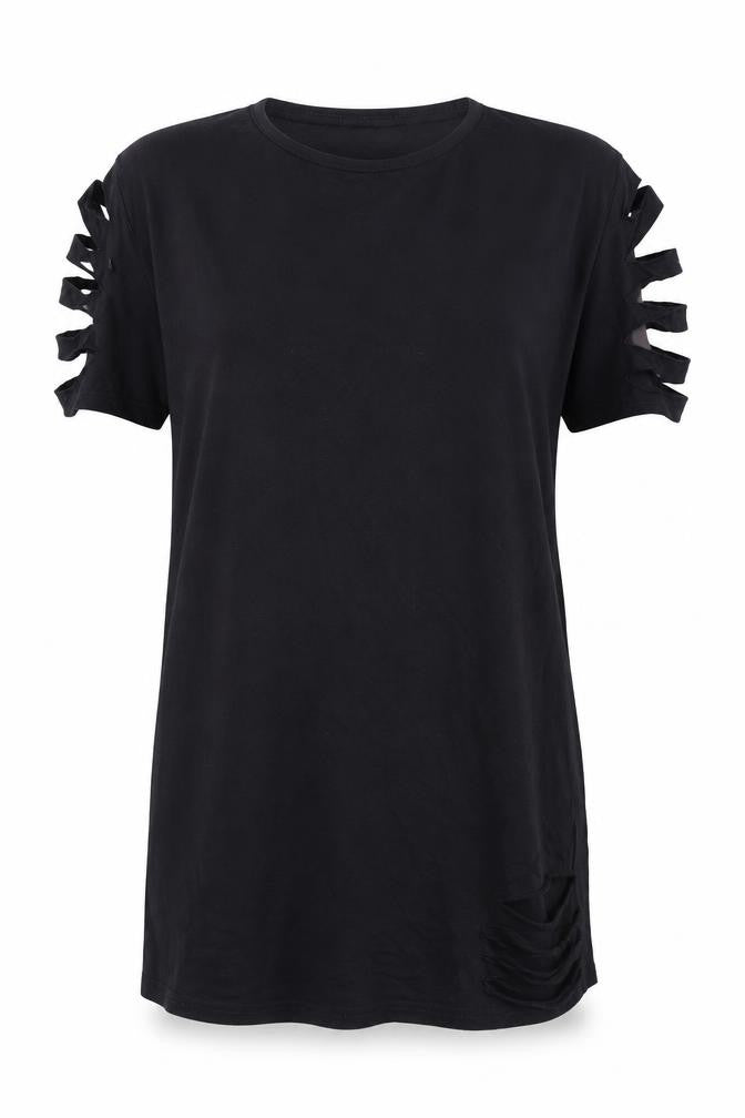 I SAW IT FIRST Womens Black   Tunic T-Shirt Size 8