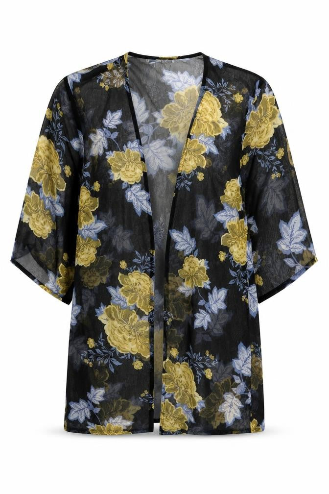 JD Williams Womens Multicoloured Floral  Kimono Blouse Size 10