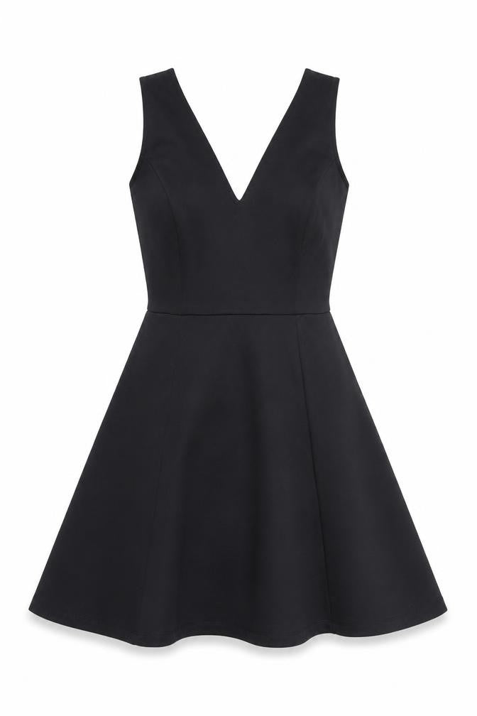 Preworn Womens Black   A-Line  Size 8