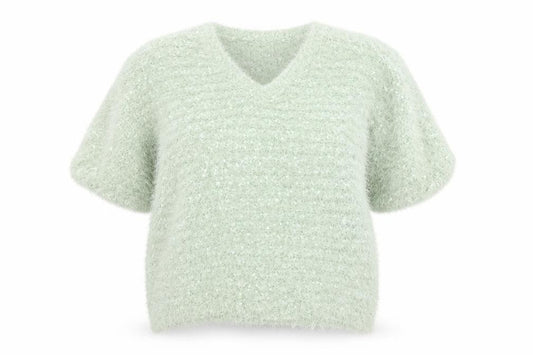 Front view of F&F women’s green jumper, size UK 16
