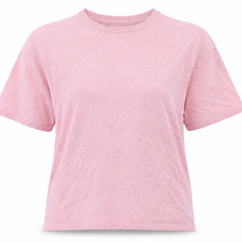 Cotsworld Womens Pink Houndstooth  Basic T-Shirt Size M