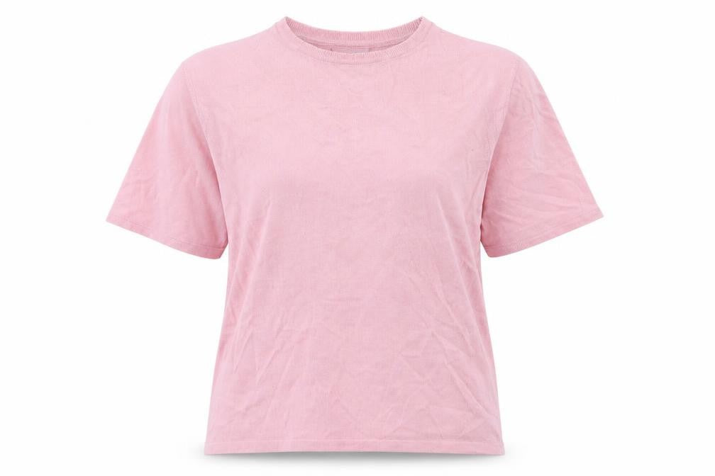 Cotsworld Womens Pink Houndstooth  Basic T-Shirt Size M