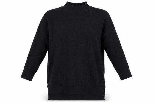 Front view of F&F women’s black basic t-shirt, size UK 8