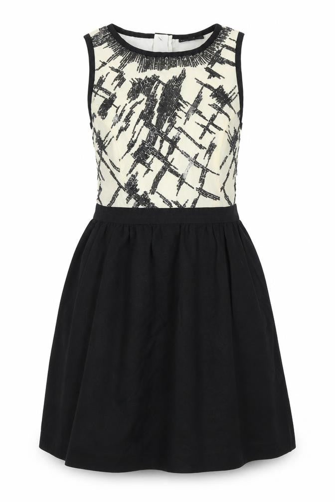Warehouse Womens Black   Fit & Flare  Size 14