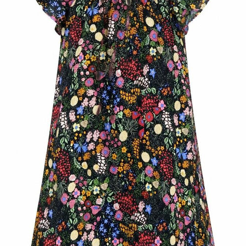 Only Womens Black Floral  Fit & Flare  Size 6