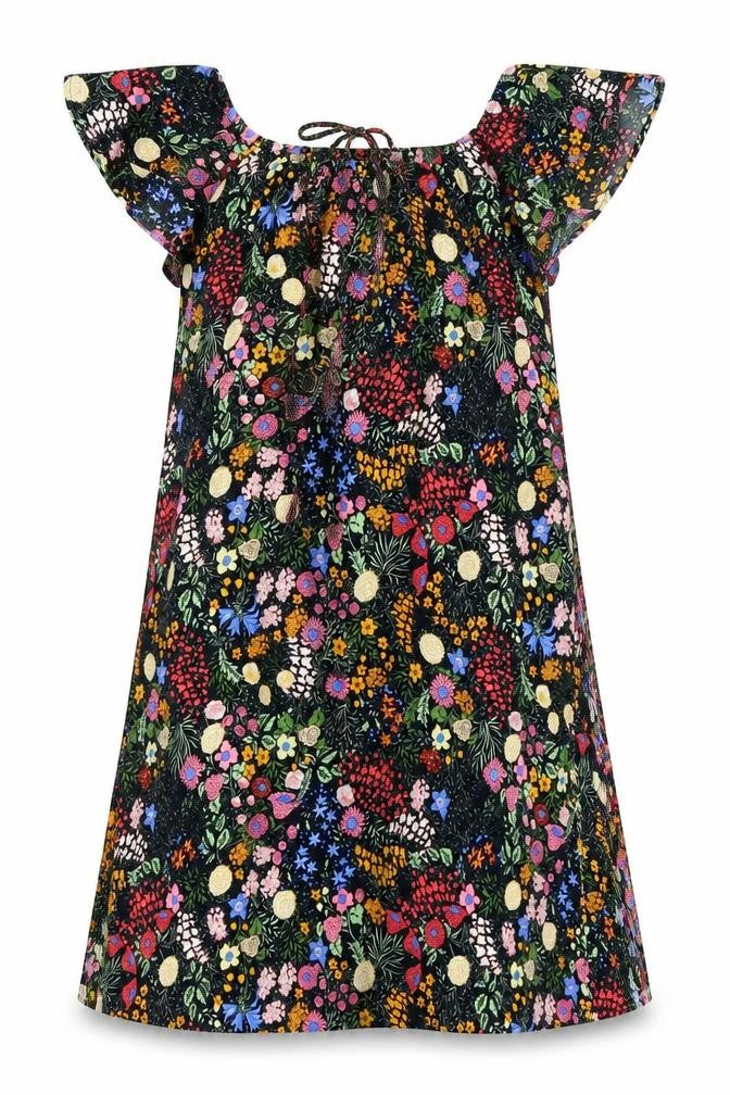 Only Womens Black Floral  Fit & Flare  Size 6
