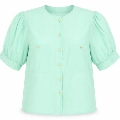 Bianca Womens Green   Basic Blouse Size 12
