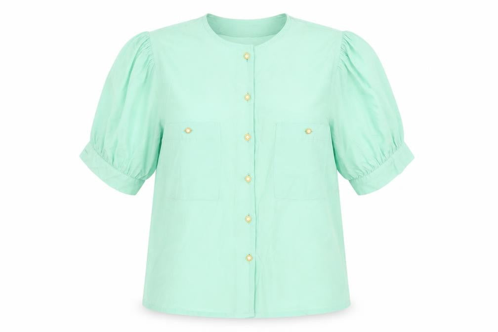 Bianca Womens Green   Basic Blouse Size 12
