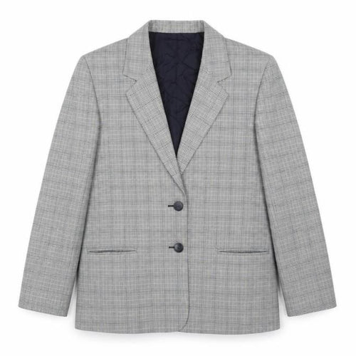 BHS Womens Blue Plaid  Jacket Suit Jacket Size 14
