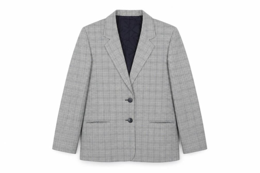 BHS Womens Blue Plaid  Jacket Suit Jacket Size 14
