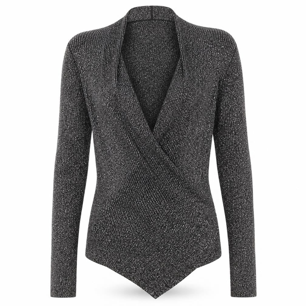 Miss Selfridge Womens Grey   Wrap Jumper Size 14