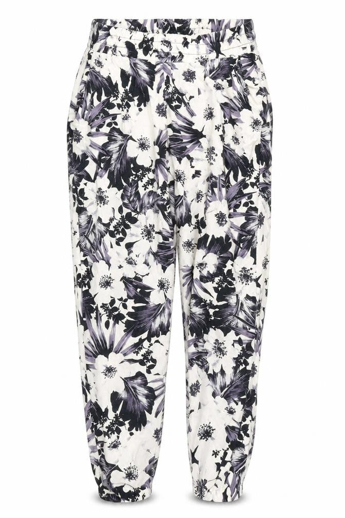 Dorothy Perkins Womens White Floral  Jogger Trousers Size 6