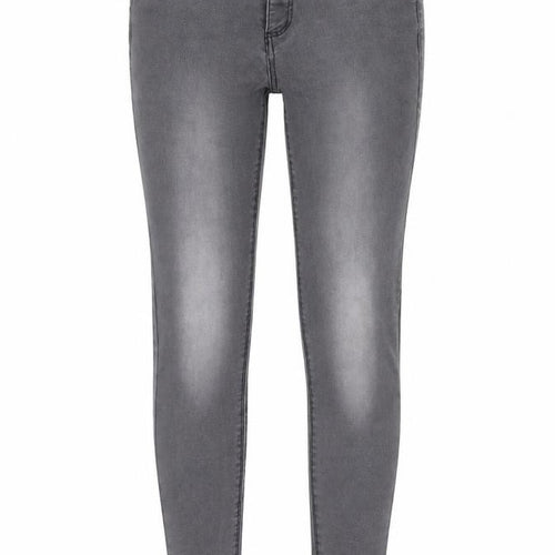 Dorothy Perkins Womens Grey  Denim Straight Jeans Size 8 L26 in
