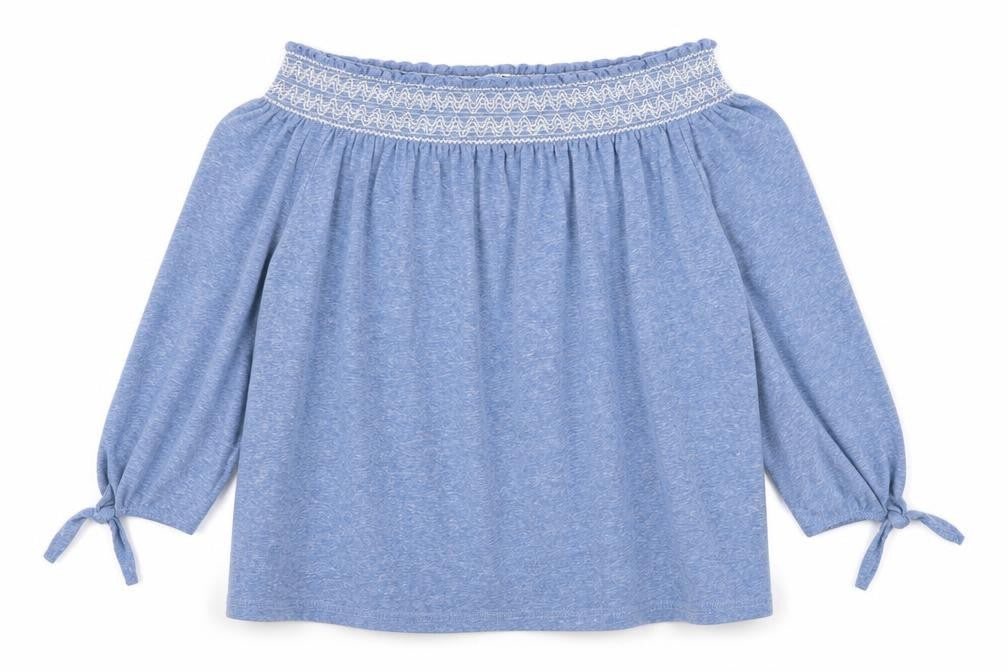 Front view of Next women’s blue basic t-shirt, size UK 6