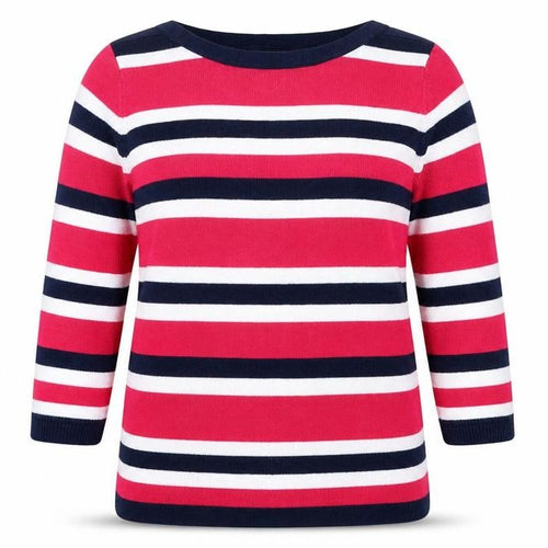 Papaya Womens Pink Striped  Pullover Jumper Size 12