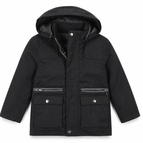 Preworn Boys Black   Jacket Coat Size 3 Years