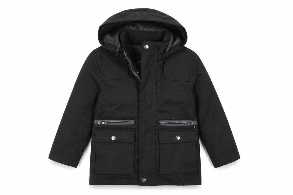 Preworn Boys Black   Jacket Coat Size 3 Years