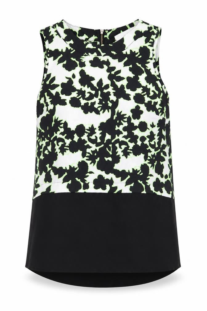 Front view of River Island women’s black animal print basic t-shirt, size UK 8