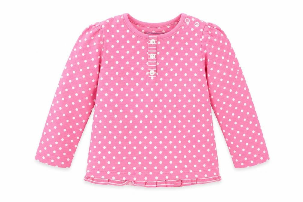 TU Girls Pink Spotted  Basic T-Shirt Size 6-9 Months