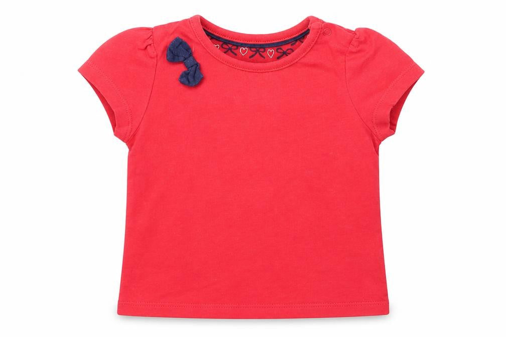 TU Girls Red   Basic T-Shirt Size 6-9 Months