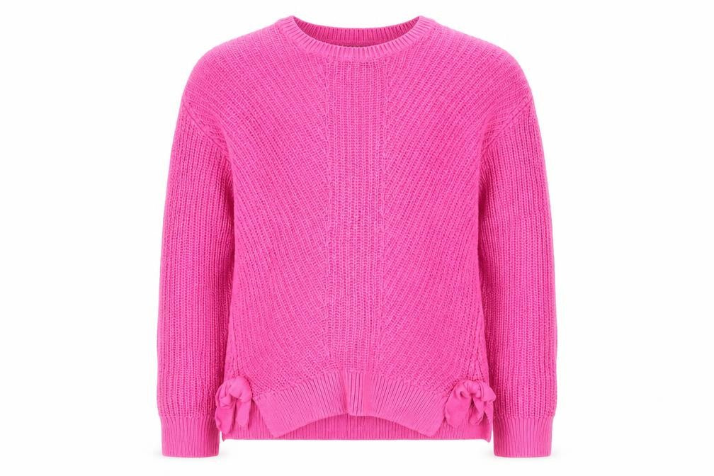 Girlswear Girls Pink Houndstooth  Pullover Jumper Size 10 Years