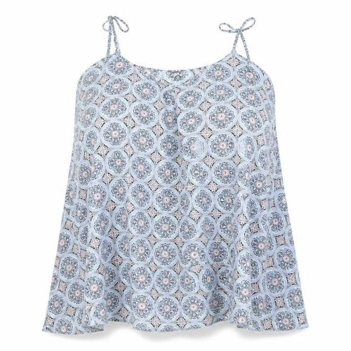 Dorothy Perkins Womens Blue Geometric  Basic Blouse Size 14