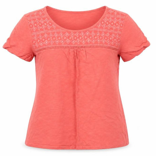Bonmarché Womens Pink Geometric  Basic T-Shirt Size 14