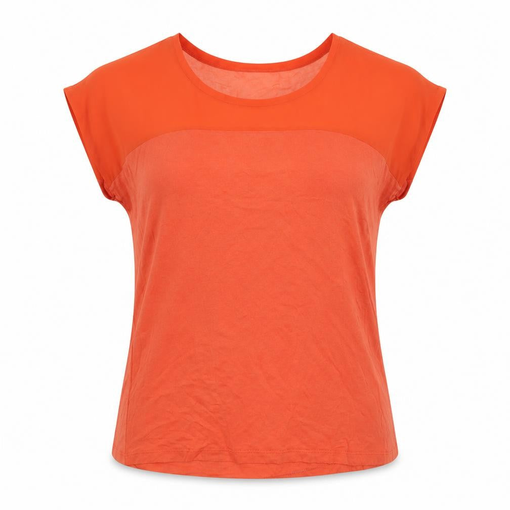 Authentic Womens Orange   Basic T-Shirt Size 16