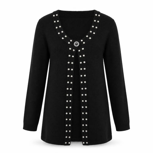 bonprix Womens Black  Knit Cardigan Jumper Size S