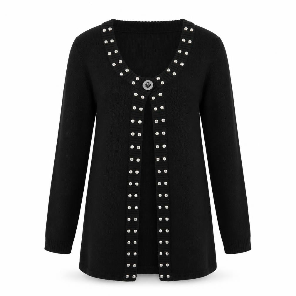 bonprix Womens Black  Knit Cardigan Jumper Size S