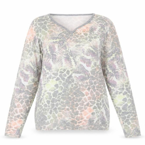 Casamia Womens Multicoloured Geometric Knit Pullover Jumper Size L