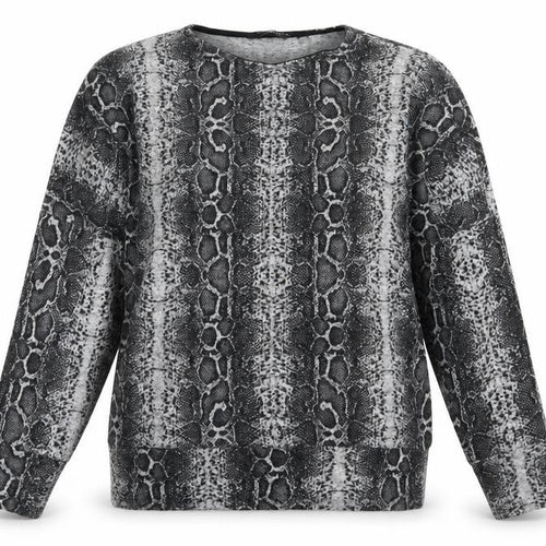 Dorothy Perkins Womens Grey Animal Print Knit Pullover Jumper Size 12
