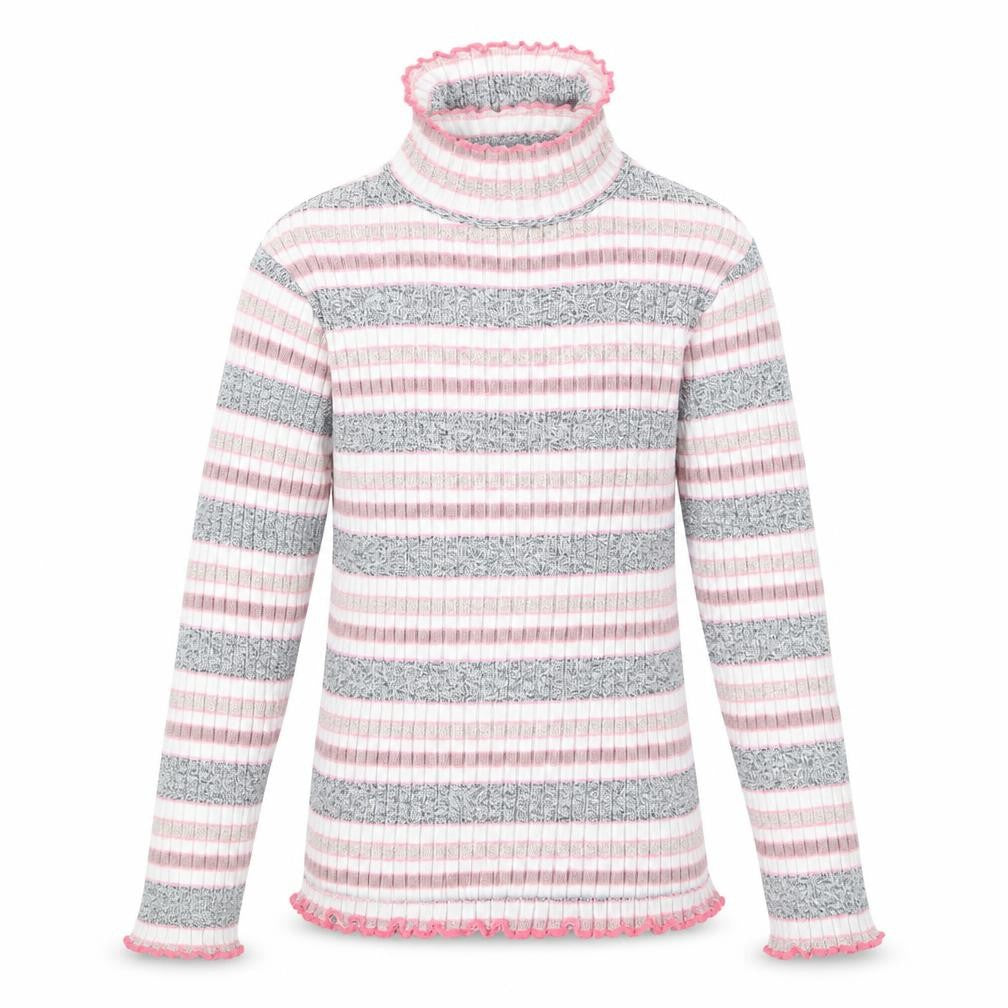 M&Co Girls Multicoloured Striped Knit Pullover Jumper Size 5-6 Years
