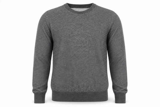 Front view of Primark men’s grey jumper, size XS