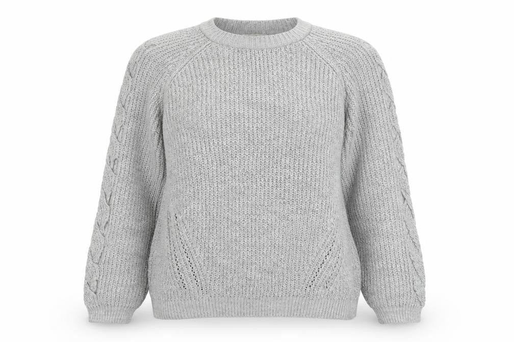 F&F Womens Grey  Knit Pullover Jumper Size 10