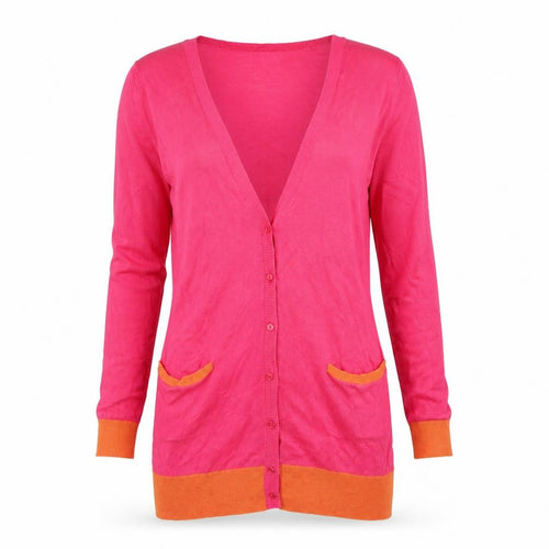 Love Label Womens Pink  Knit Cardigan Jumper Size 12
