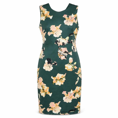 dorothy perking Womens Green Floral  Bodycon  Size 12