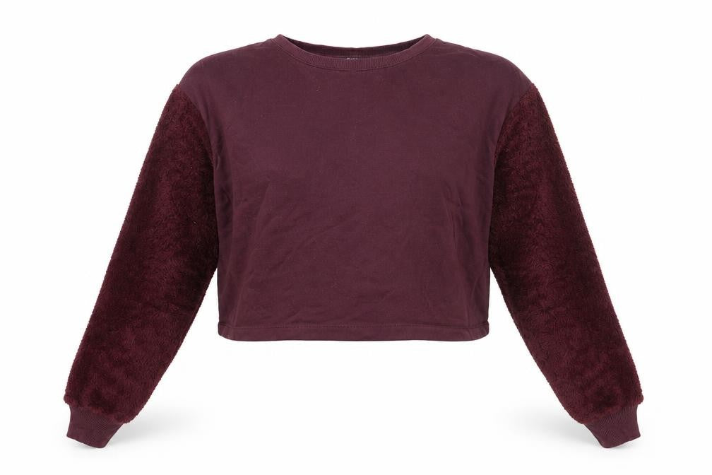 Select Womens Purple   Pullover Sweatshirt Size 12  - cropped
