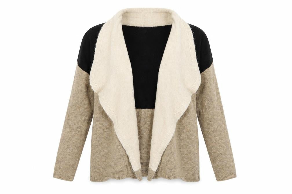 Front view of Atmosphere women’s brown cardigan jumper, size M