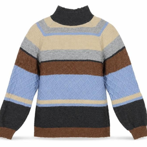 Warehouse Womens Grey Striped  Pullover Jumper Size 10