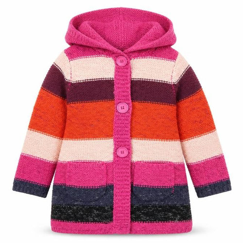 John Lewis Girls Pink Striped  Jacket  Size S