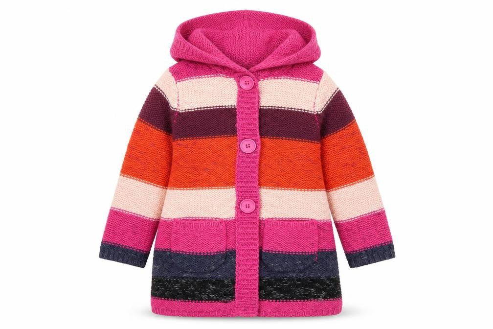 John Lewis Girls Pink Striped  Jacket  Size S