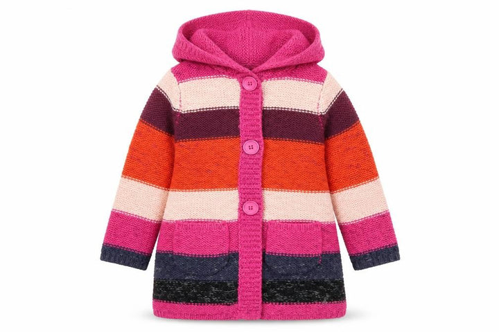 John Lewis Girls Pink Striped Jacket Size S