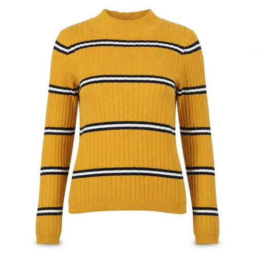Primark Womens Yellow Striped  Pullover Jumper Size S