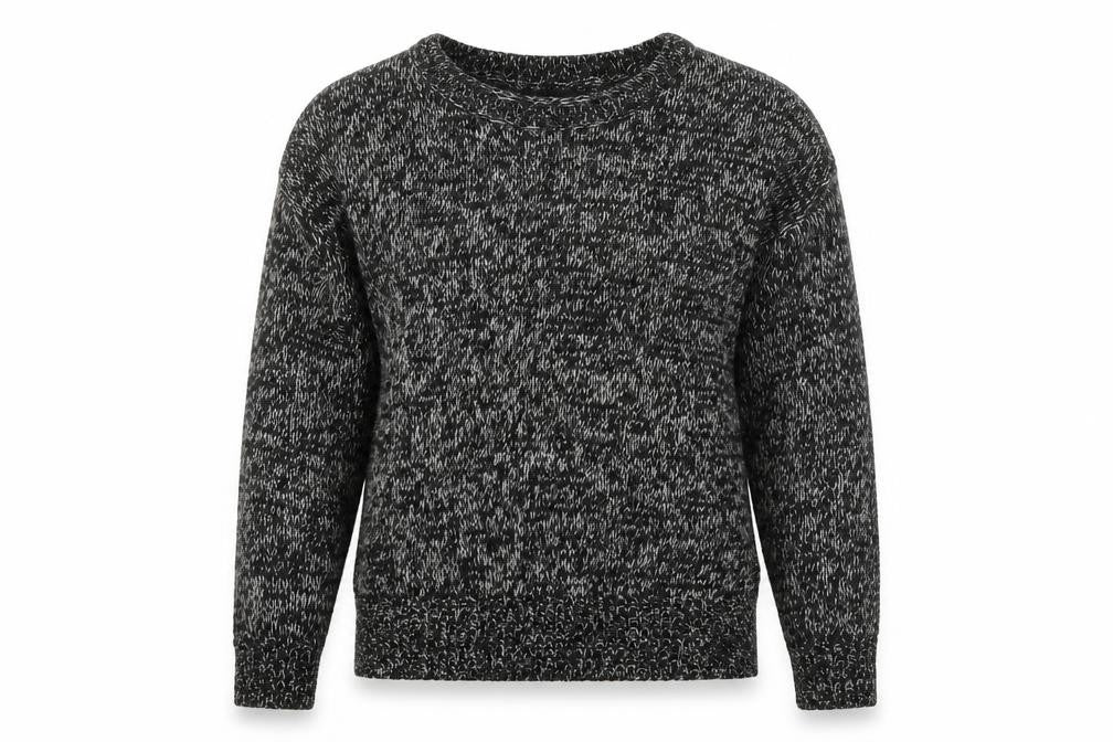Front view of New Look women’s black knit jumper, size M
