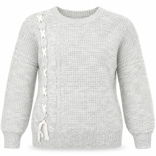 Matalan Womens Grey   Pullover Jumper Size L  - ribbon detail